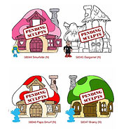 Smurfs Classic Mushroom House Playset Case